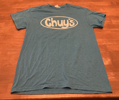 Chuys Tex Mex ~Keep Austin Weird~ T-Shirt size SMALL Light Blue EUC Texas - 第 2/3 張圖片