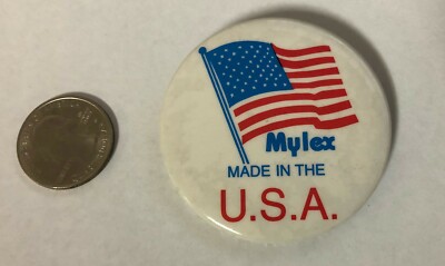 Mylex Made in the USA Advertising Button Pin