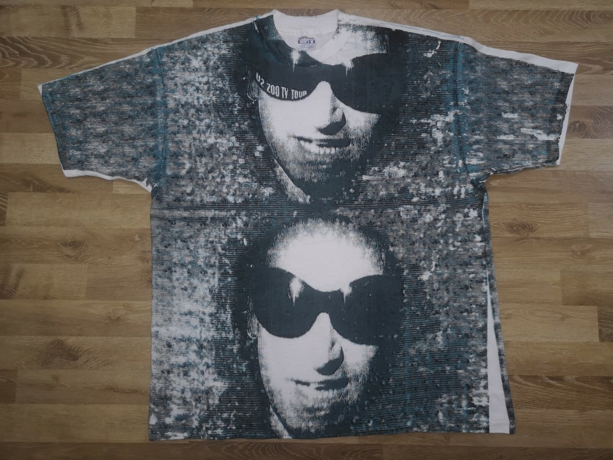 Rare! Vintage 90's U2 Band Zoo TV Tour Promo AOP T Shirt Rare! Vintage 90's U2 Band Zoo TV Tour Promo AOP T Shirt