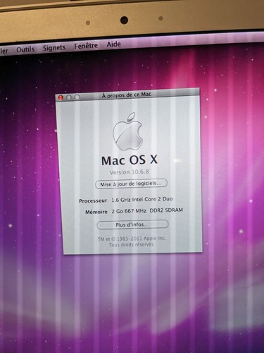 macbook air A1237 2008 fonctionnel 1,6ghz core 2 duo 2go 667 mhz 2008 sans batt - Photo 2/10
