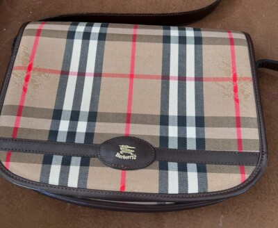 Burberry Leather ShoulderBag ShadowHorse Burberry Vintage Mid 80 