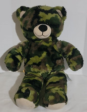 Build-A-Bear Workshop Camo Teddy Plush 16" Green Military Bear