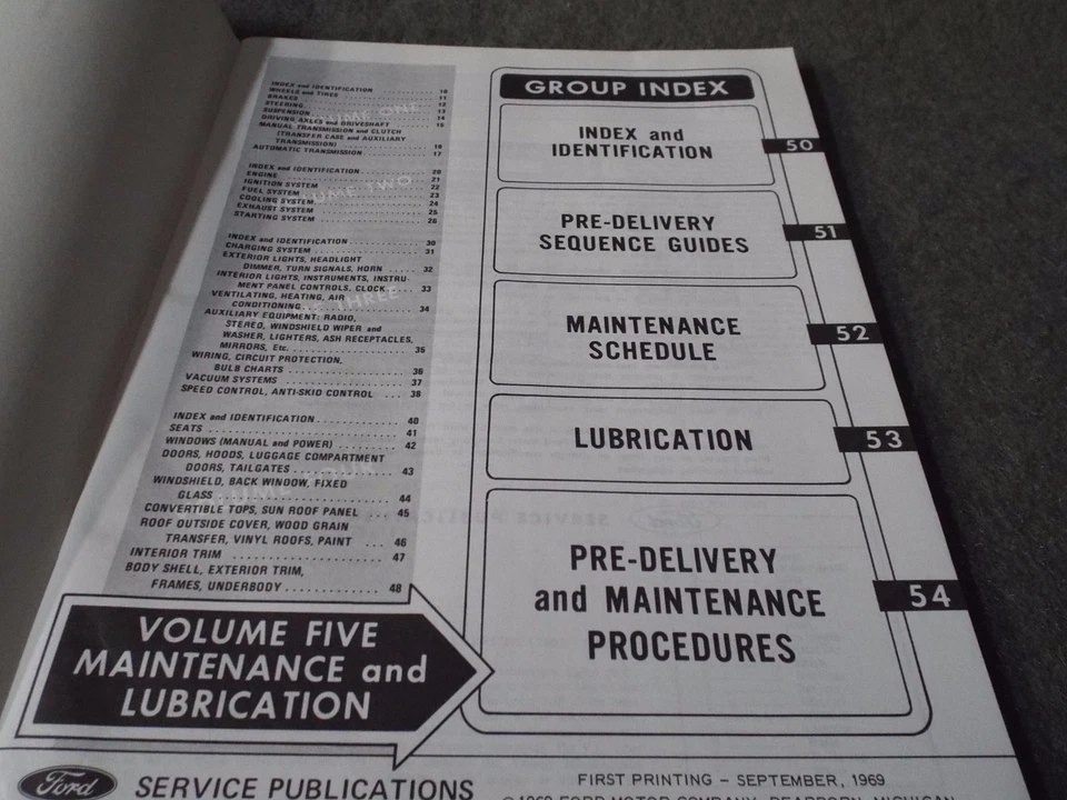 Predelivery Shop Manual 1970 Mercury Cougar/Lincoln-Ford Galaxie/Torino/Cyclone - Image 2 of 4