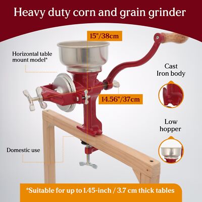 Molino de granos y molinillo de café manual hierro fundido de alta resistencia