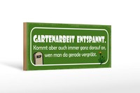 Holzschild Spruch 27X10 Cm Gartenarbeit Entspannt Holz Deko Schild Wooden Sign
