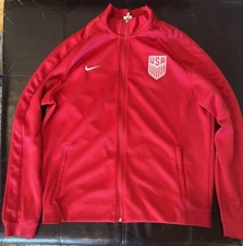 Nike USA National Team US Soccer Track Jacket Red Men's Large Extra large