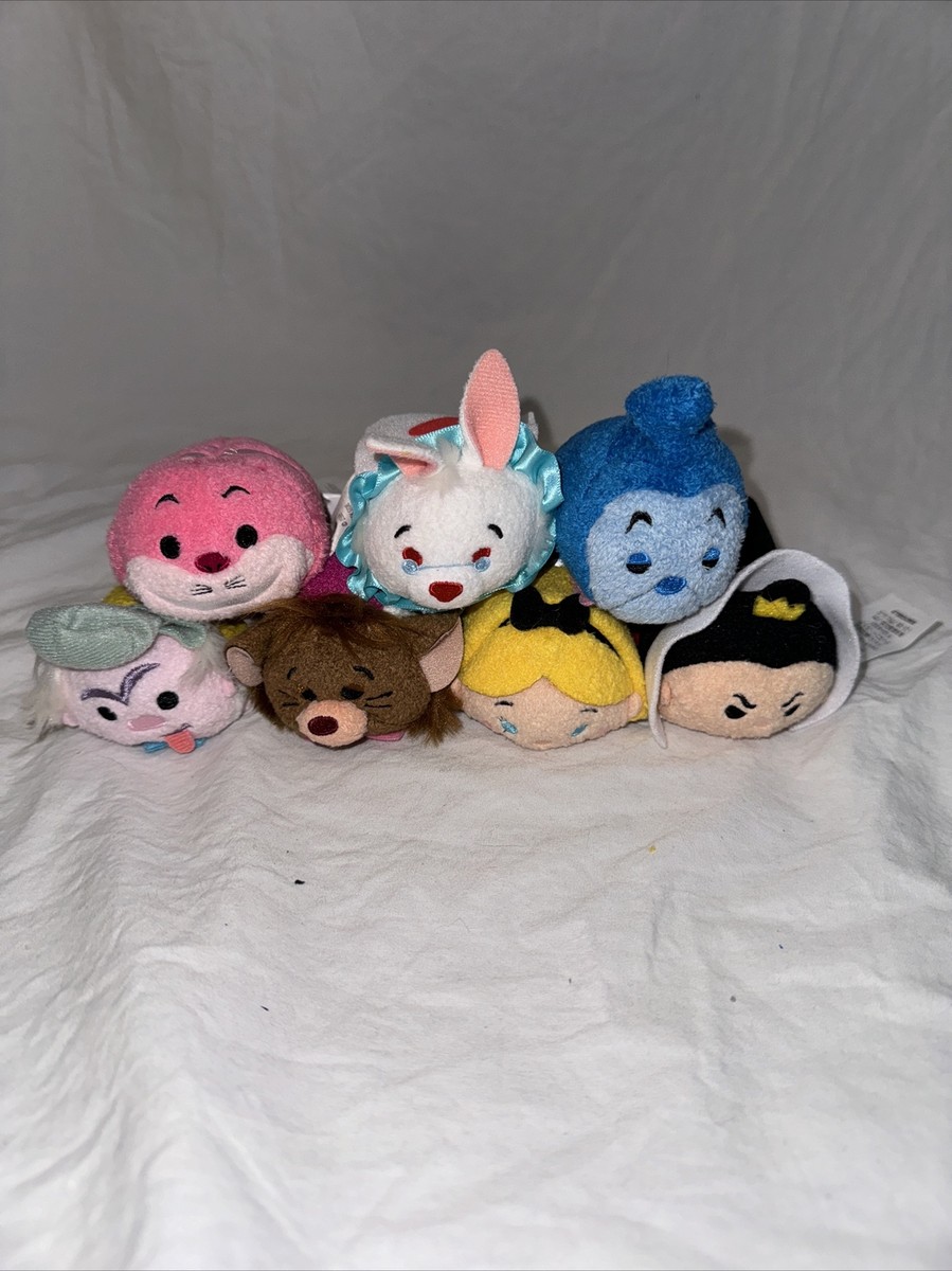 Disney Tsum Tsum Plush Alice in Wonderland Set Lot Of Alice Mad