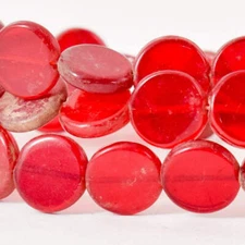 Circles Red Trade Beads Bohemian