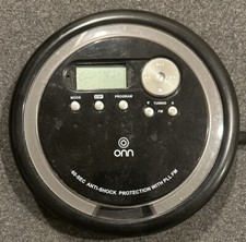 ONN ONB14AV202 PORTABLE CD PLAYER BLACK WITH FM RADIO WORKS