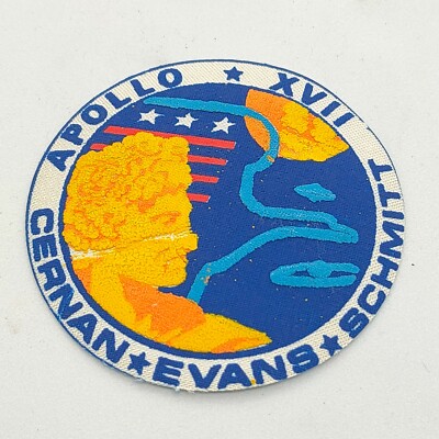   VINTAGE PVC PATCH APOLLO 17 XVII CERNAN EVANS SCHMITT SMALL PATCH CM 7 NASA