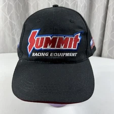 Summit Racing Equipment Black Cap Hat Red White Blue accents 50 year patch EUC