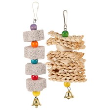 2Pcs parrot bite toys Bird Cage Hanging Toys Parrot Bite Toys Bird Swing Toys