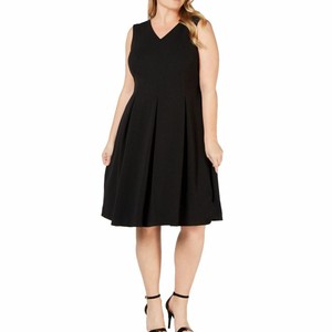 calvin klein plus size black dress