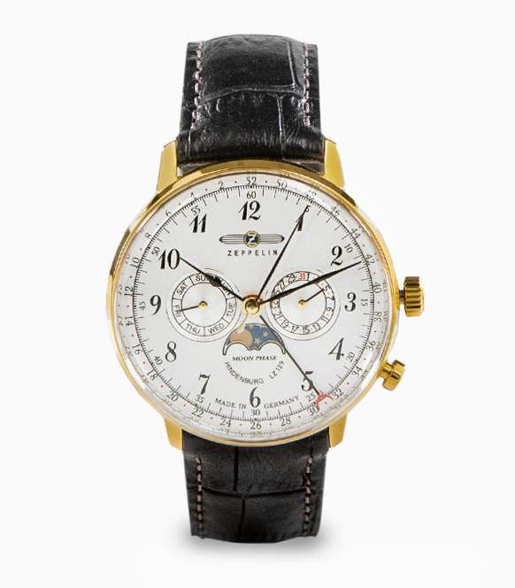 ZEPPELIN LZ-129 腕時計 Zeppelin LZ 129 Hindenburg Moonphase (36mm) Night Blue Dial