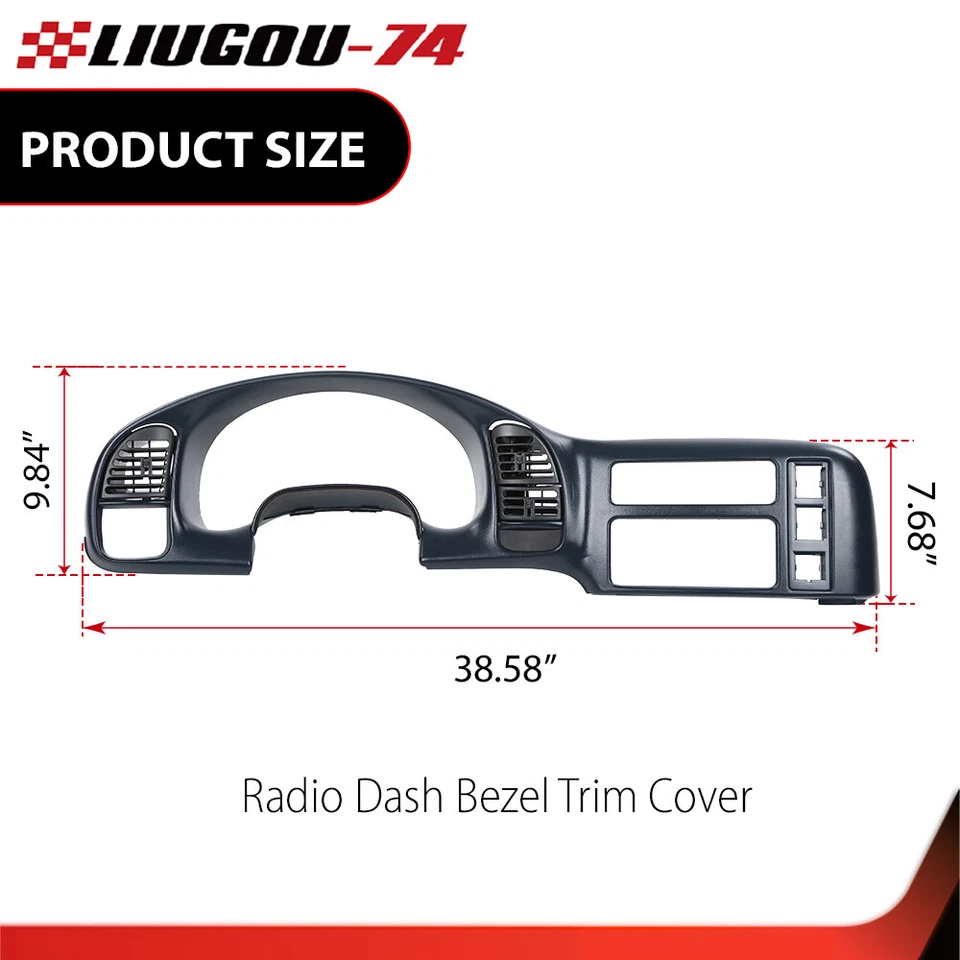 Fit For 1995-2005 Chevrolet Astro Gmc Safari Dash Radio Cluster Trim Bezel Panel Foto 3 de 4