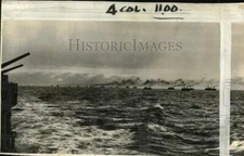 1940 Press Photo British convoy & German ships, English Channel - pim01837