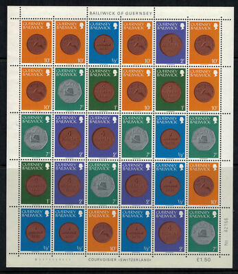 【Oblada】GUERNSEY BORDER ZAYIX - Great Britain Guernsey 173//182 MNH Coins sheets