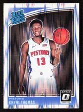 2018-19 Panini Donruss Optic Khyri Thomas Shock Rookie RC #173 Detroit Pistons
