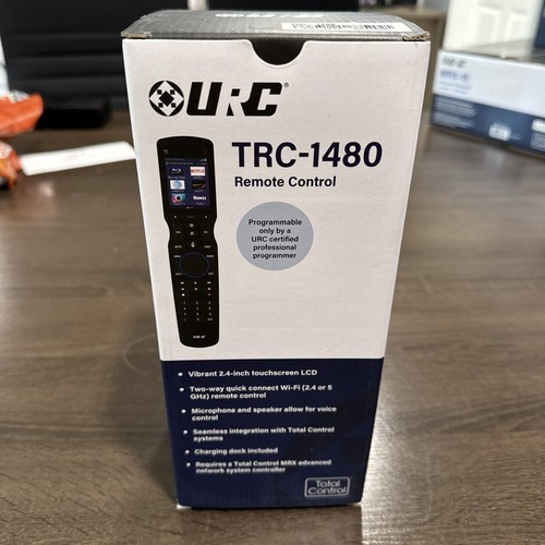 URC TRC-1480 Remote Control 2.4” Touchscreen LCD Voice Control Charging Dock