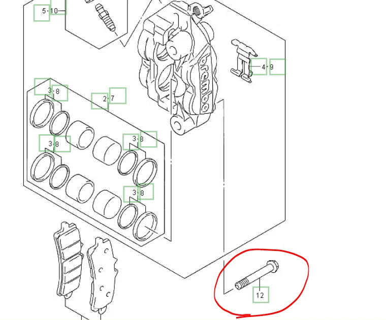 Suzuki GSXR1000 Titanium drilled taper front brake caliper bolt kit 05 - 10 Ti - Image 2 of 4