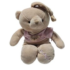 FAO Schwarz My First Teddy Bear 9 inch Plush Pink Shirt Lovey Stuffed Animal Toy