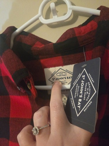 NWT St John Bay Buffalo Plaid Long Sleeve Button Down Super Soft Flannel XL - Picture 10 of 24