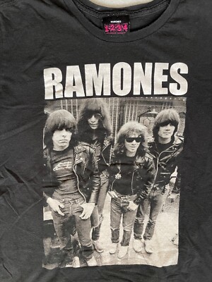 【MODERNIF】Ramones Pigment Short Sleeve T-Shirt RAMONES, RAMONES 1-2-3-4 CLOTHING CO. MEN'S L SHORT SLEEVE