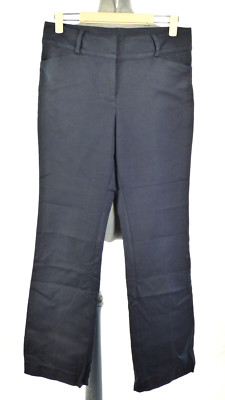 Ann Taylor CURVY Hose Pants Navy Blau Straight Pencil Pockets Stretch UK 10