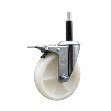 5 Inch Nylon Swivel 3/4 Inch Expanding Stem Caster Total Lock Brake SCC