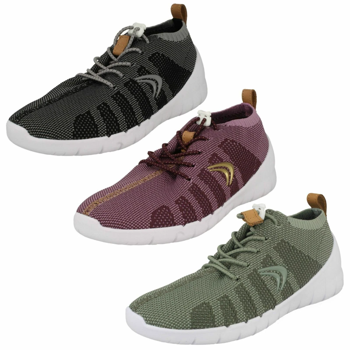 Childrens Boys Girls Clarks Casual Trainers Sprint Aero eBay