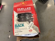 Mueller Adjustable Lumbar Back Brace Black One Size Fits Most Maximum Support