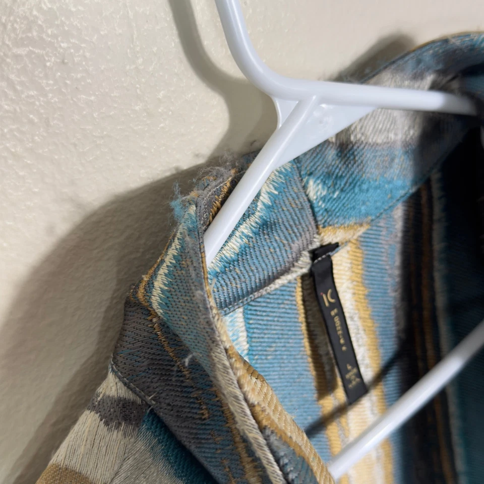 Chaqueta Blazer Abrigo Grande IC Collection By Connie K Para Mujer Rayas Frente Abierto Foto 3 de 4