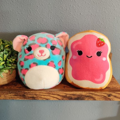 Iman Squishmallow Strawberry Toast Jam Chelsea Cheetah 5'' Set Plush Pink Toys