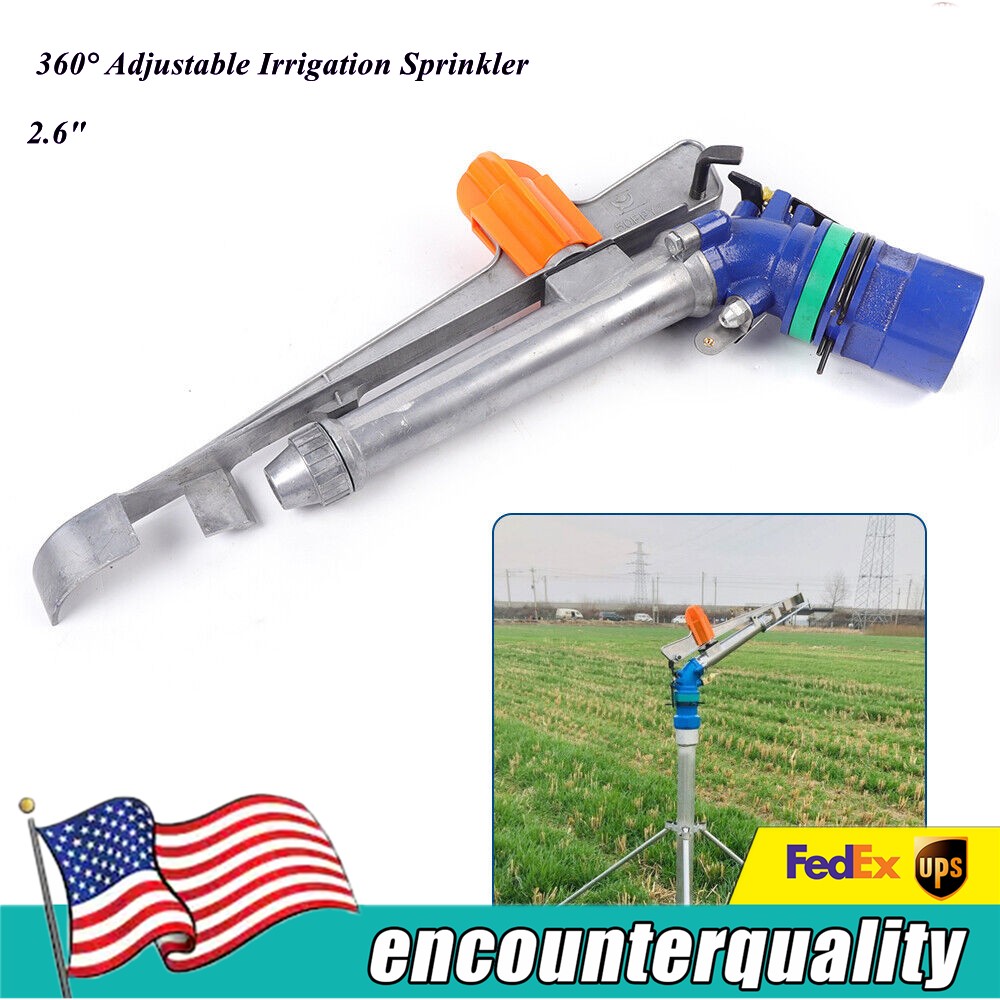 2Inch360°Large-Area Garden Farm Irrigation Sprinkler Watering Spray Gun 65-80m