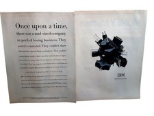 2003 IBM WebSphere Business Software Vintage 2 Page Print Ad Computer Tech