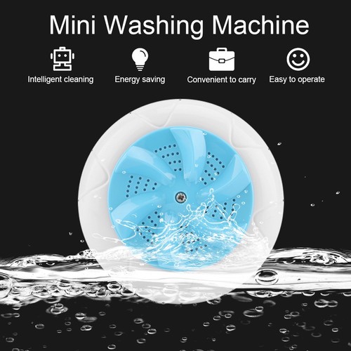 JY (Blue)Portable Mini Ultrasonic Washing Machine Travel Laundry Washer Cleaner - Picture 8 of 13