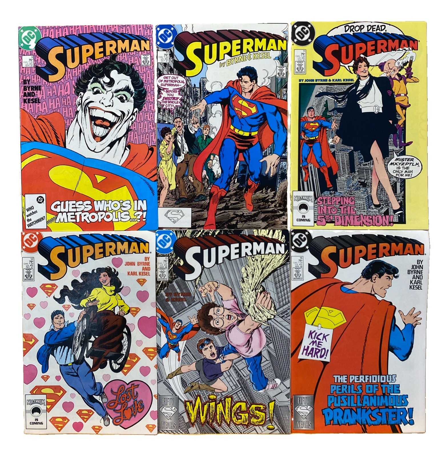 Superman (1987) 9, 10, 11, 12, 14, 15 John Byrne
