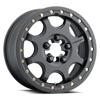 VISION 351BL Flow 5 ATV Rim 15X6 5X114.3 Offset 50.6 Satin Black (Quantity of 4)