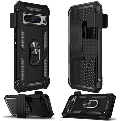 For For Google Pixel 9 Pro Belt Clip Holster Ring Stand Shockproof Case Cover