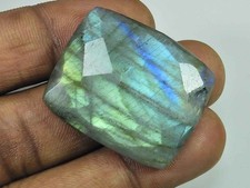 Piedra preciosa de cabujón de piedra de corte octágono de labradorita AAA...