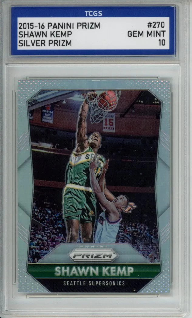 2015-16 PANINI PRIZM SILVER PRIZM #270 SHAWN KEMP TCGS GEM MINT 10 -n1