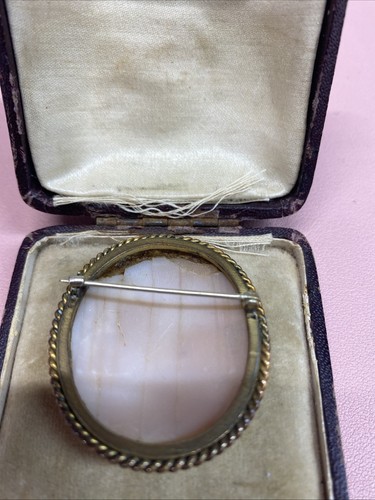 Vintage Landscape Scene Shell Cameo Brooch - Bild 3 von 4