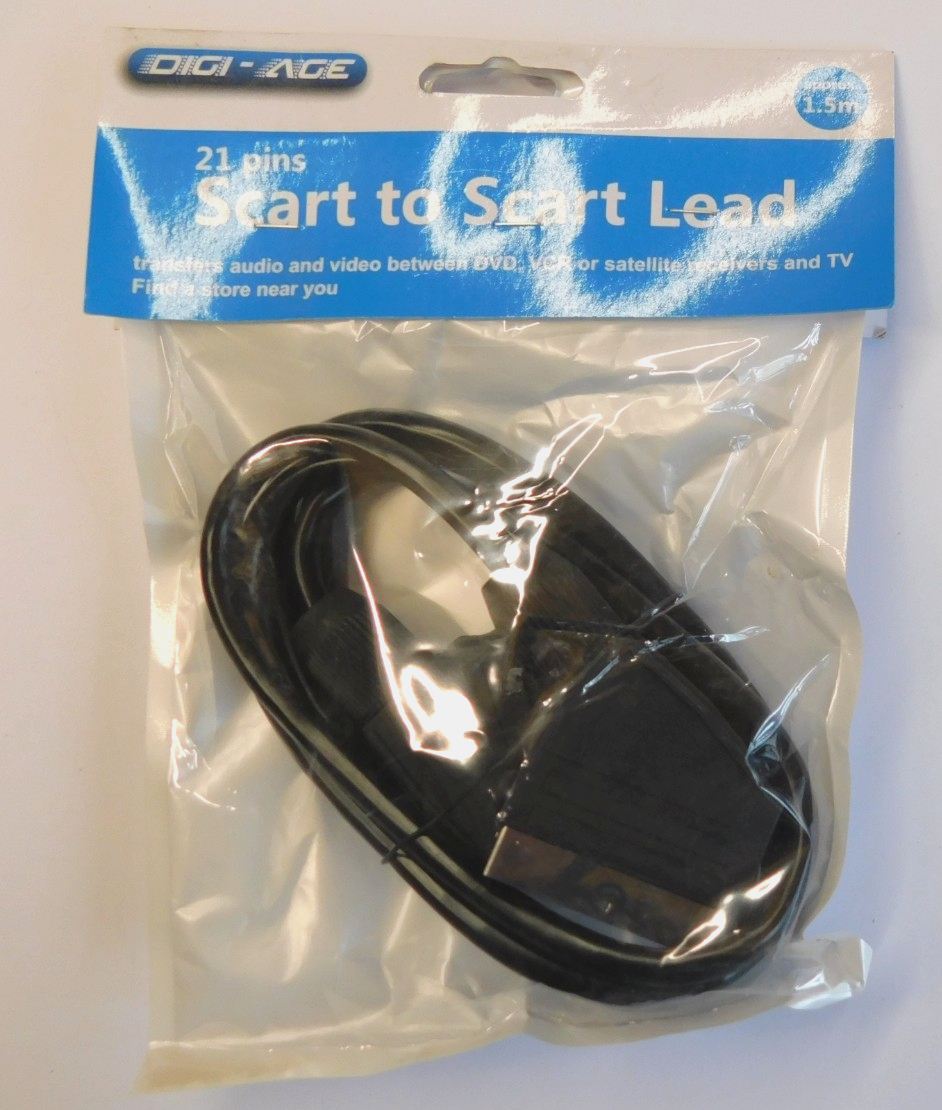 DIGI-AGE 1.5 METRE 21 PIN SCART TO SCART LEAD