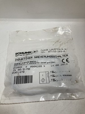 SCHUNK 74348 INDUCTIVE SENSOR 3 PIN MALE NIB