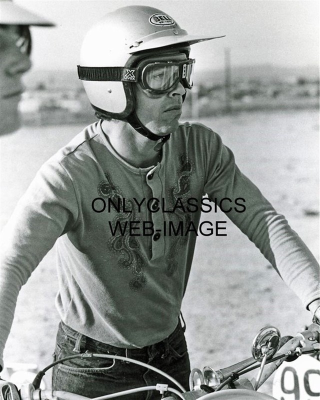 MOTOCROSS TRIAL CHAMPION MALCOLM SMITH BELL HELMET MOTORCYCLE RACING 8x10 PHOTO
