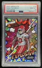 2023 Panini Absolute Isiah Pacheco Explosive SP #25 Chiefs PSA 10 GEM MINT