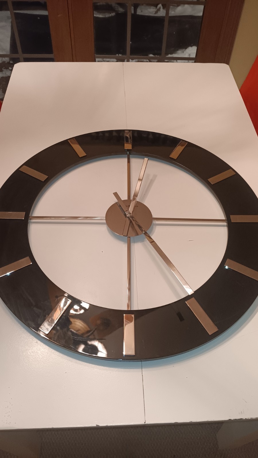 Howard Miller Onyx Wall Clock 625602 Oversized High-Gloss Black 30" Round Clock