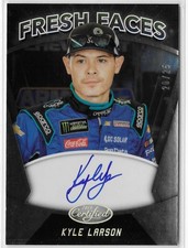 🔥 KYLE LARSON 2018 PANINI CERTIFIED FRESH FACES AUTOGRAPHED NASCAR CARD  20/25