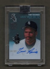 2021 Clearly Authentic #54RA-TR-Tim Raines Green Auto #14/99 White Sox
