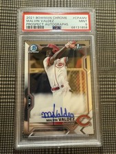 2021 Bowman Chrome #CPA-MV Malvin Valdez 1st Prospect Auto Cincinnati Reds PSA 9